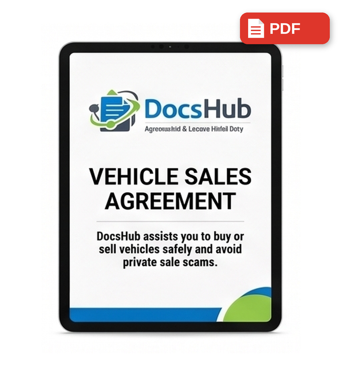 South African Vehicle Sales Agreement Template