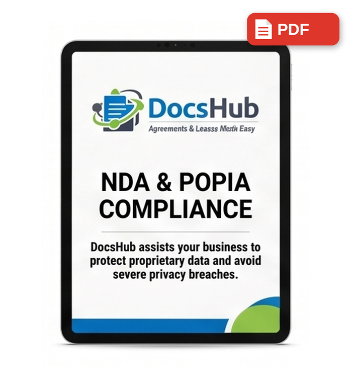 South African Non-Disclosure (NDA) & POPIA Compliance Template