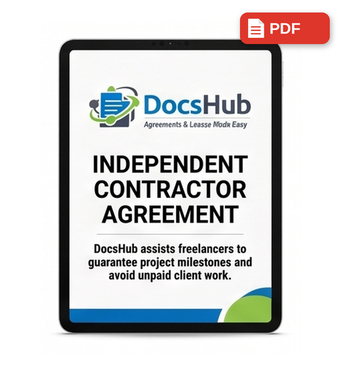 South African Independent Contractor Agreement Template