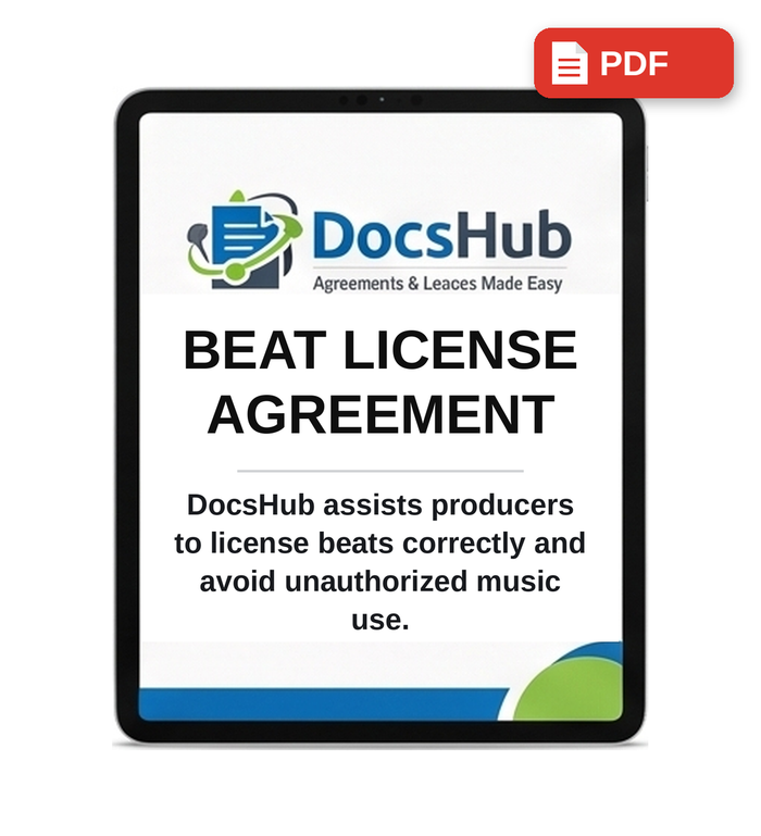 South African Beat Licensing Agreement Template